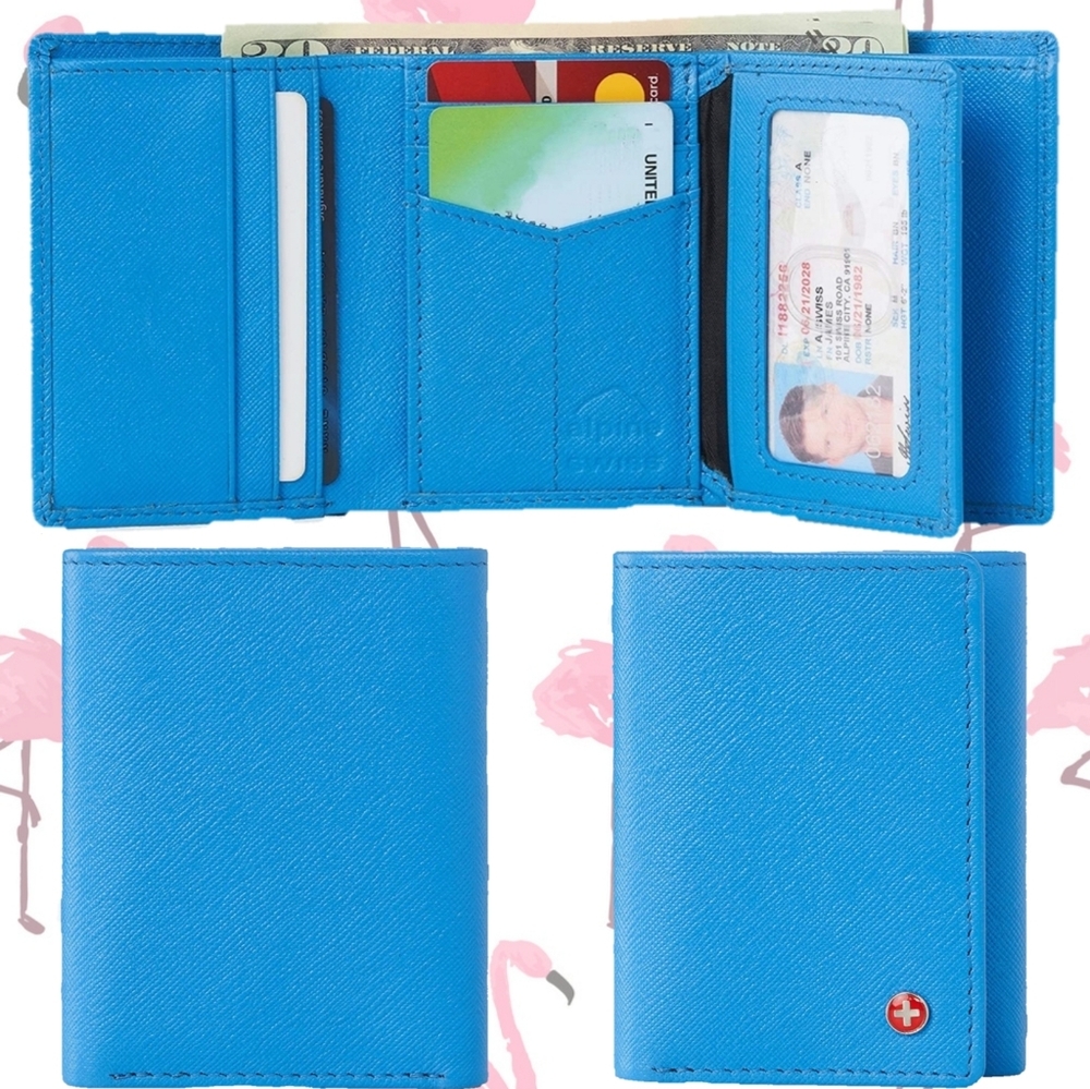 Alpine Swiss RFID Mens Theo OVERSIZED Trifold